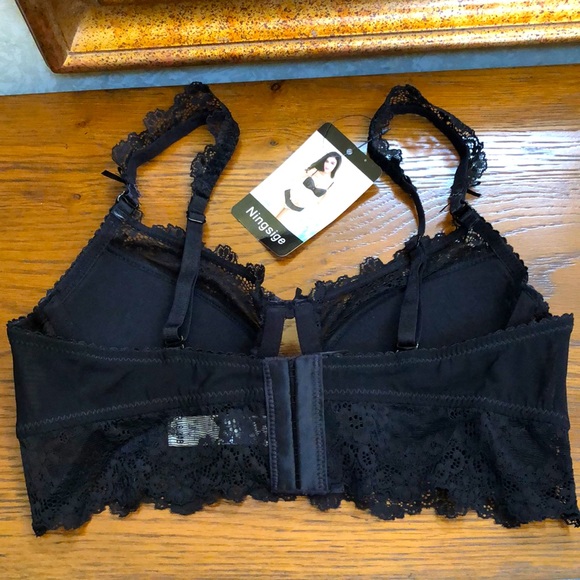 New Women’s Black bra with lace.  Size 34B.  Ningsige. - Picture 2 of 9